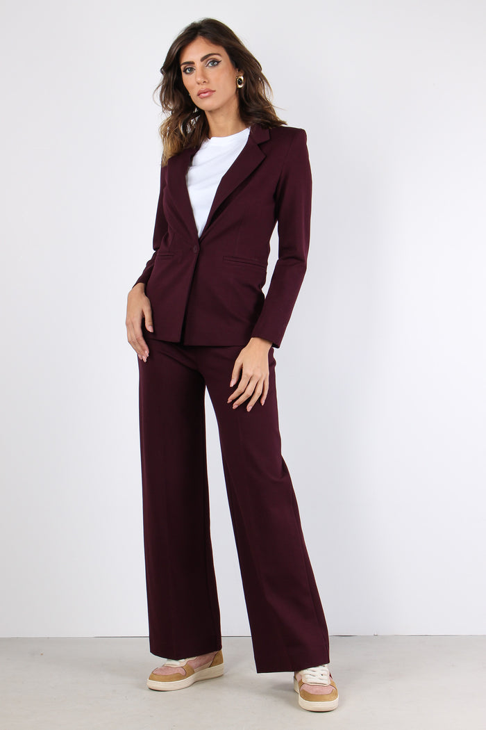 Pantalone Cropped Punto Milano Amarone-5