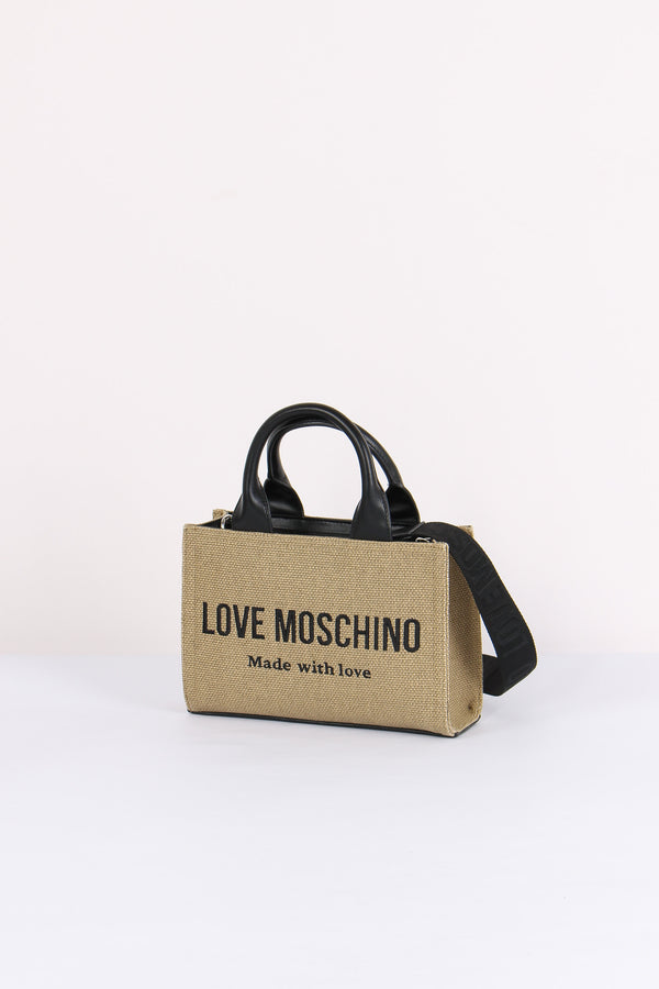 Borsa 2 Manici Logo Canvas Oro-2