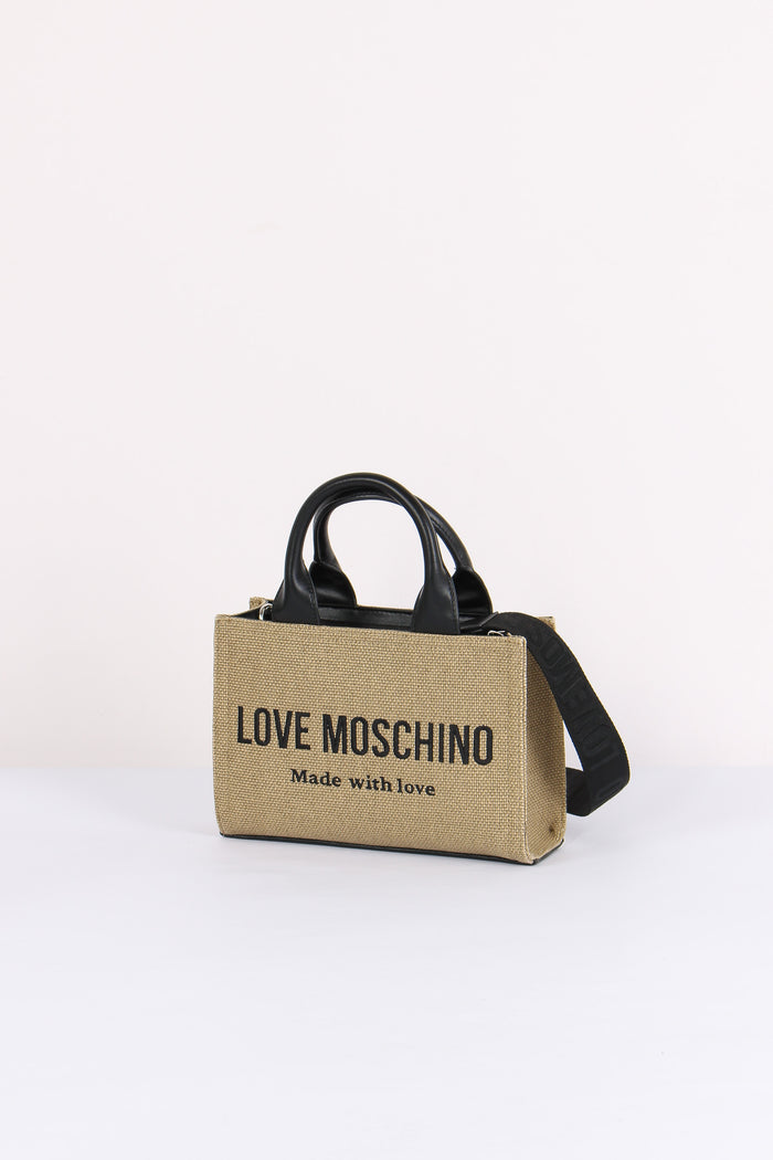 Borsa 2 Manici Logo Canvas Oro-2
