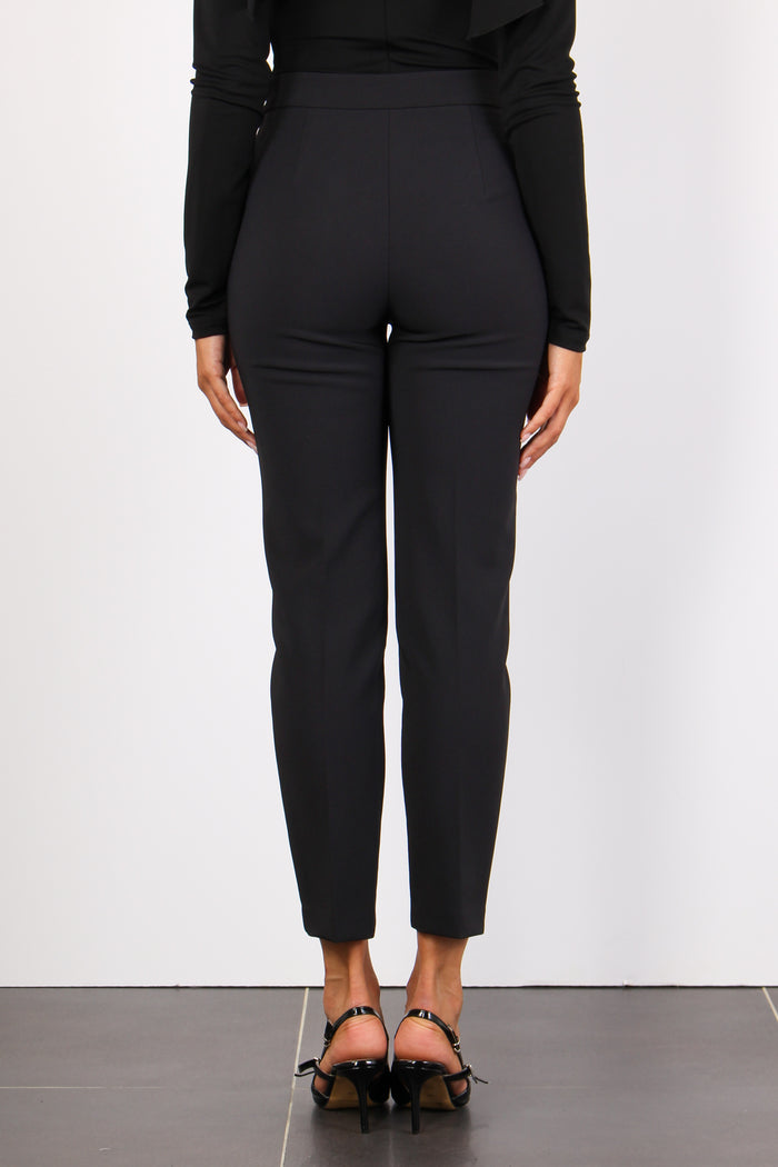 Pantalone Dritto Zip Nero-3