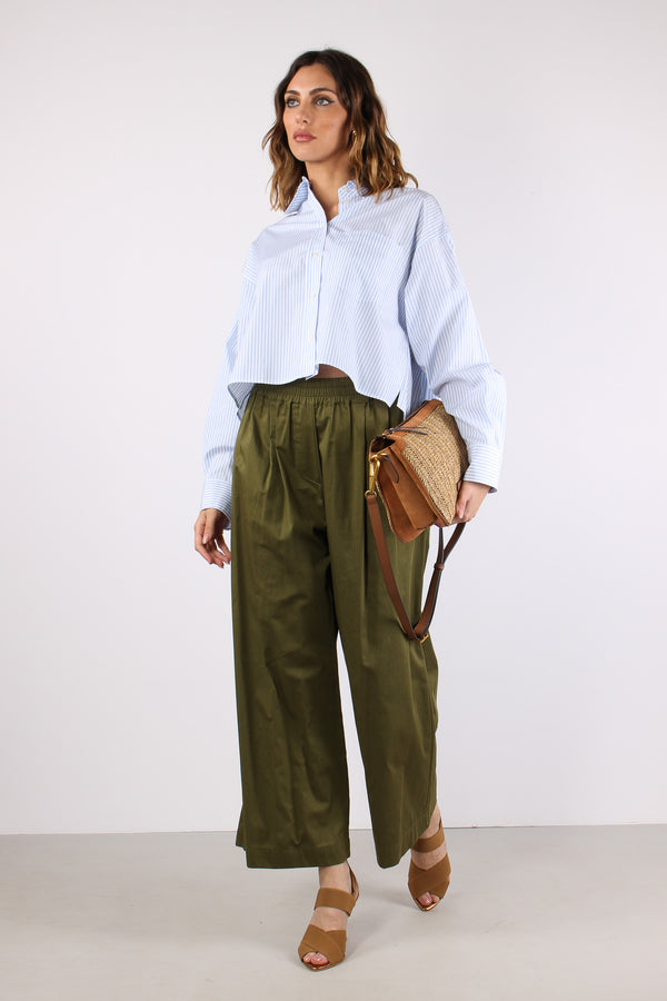 Wkddeden Camicia Pieghe Bianco/azzurro