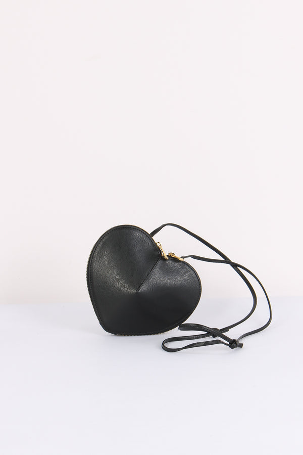 Tracollina Cuore Vera Pelle Nero