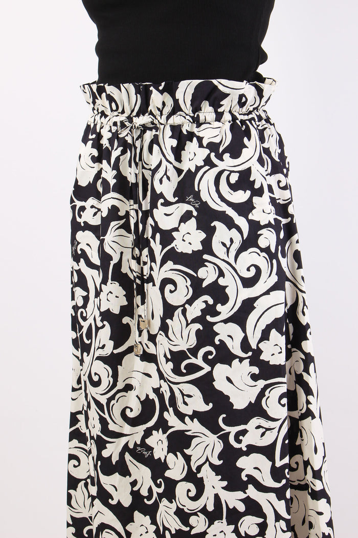 Gonna Lunga Fantasia Black/white-7