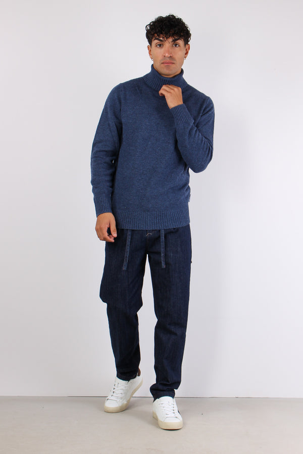 Collo Alto Lambswool Denim
