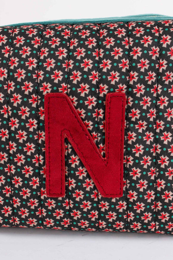 Pochette Patch Lettera N Nero/ottanio-2