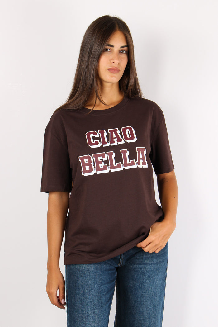 T-shirt Regular Ciao Bella Moro/bordeaux-3