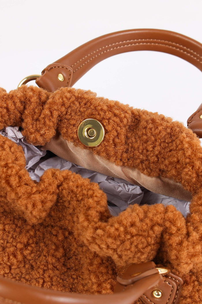 Tracollina Tonda Teddy Cuoio-7