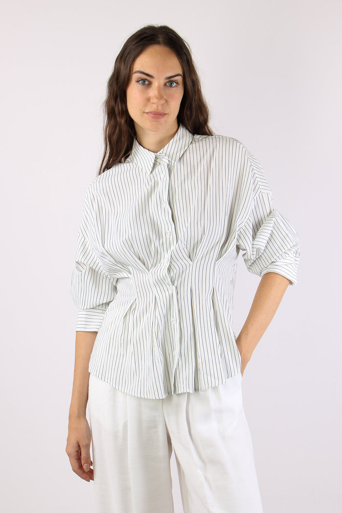 Camicia Riga M/l Arriccio Vita Bianco/nero-2
