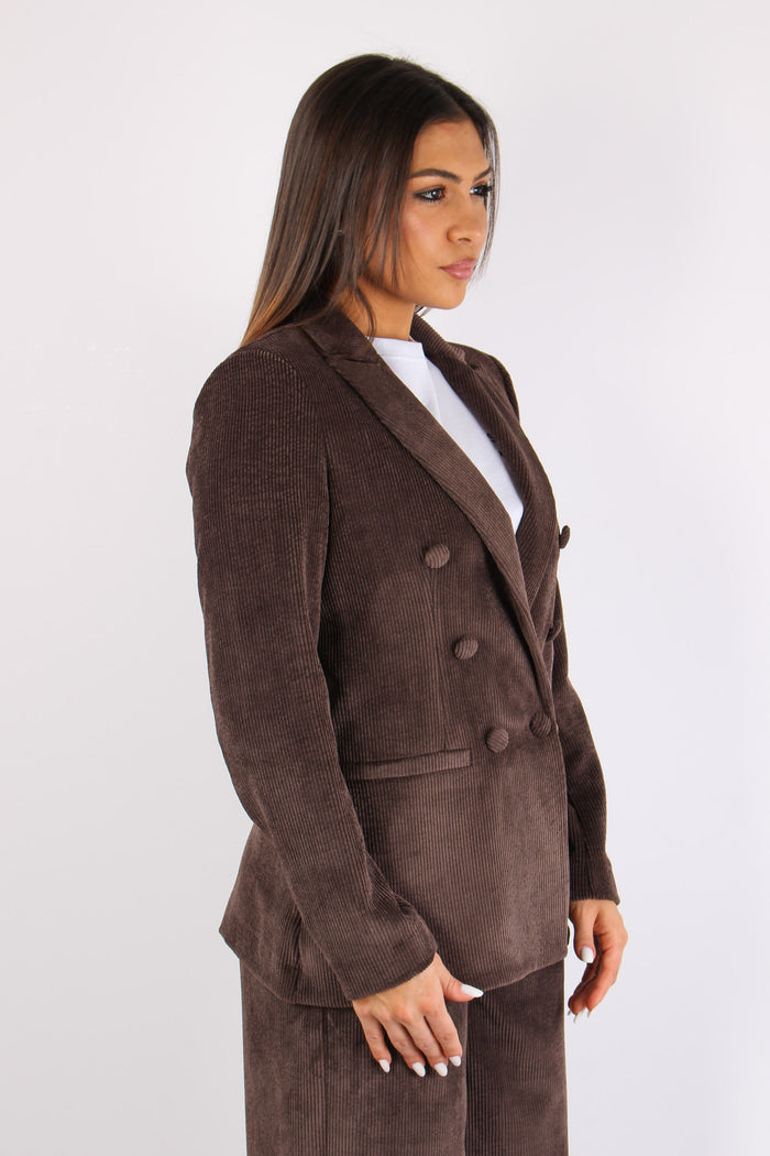 Giacca Doppiopetto Velluto Cos Moro-7