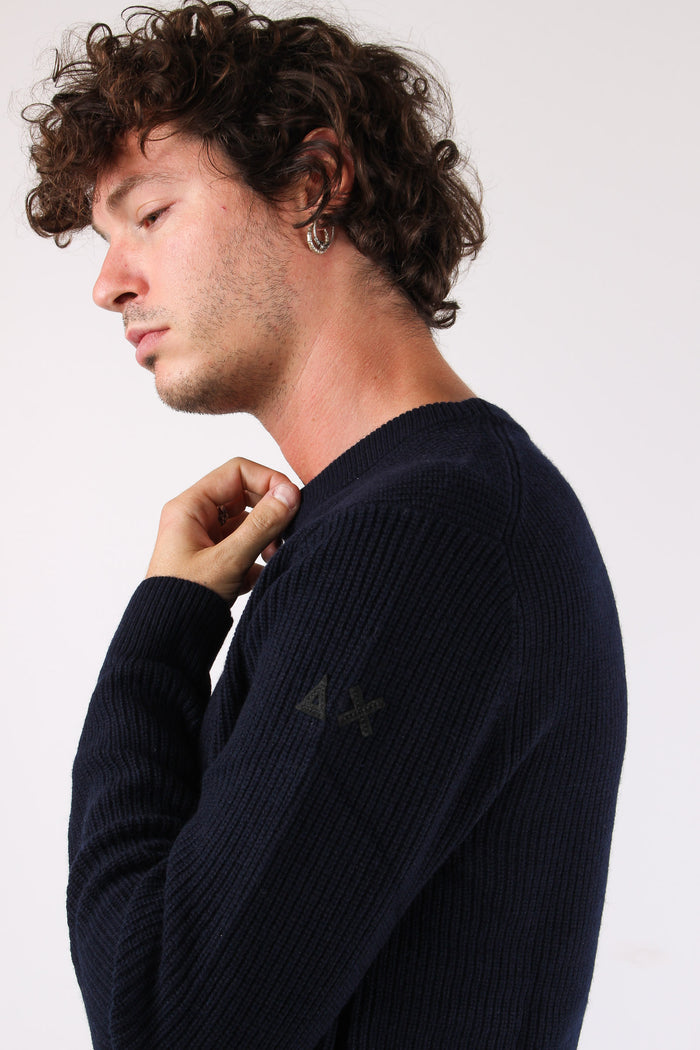 Maglia Girocollo Navy Blue-7