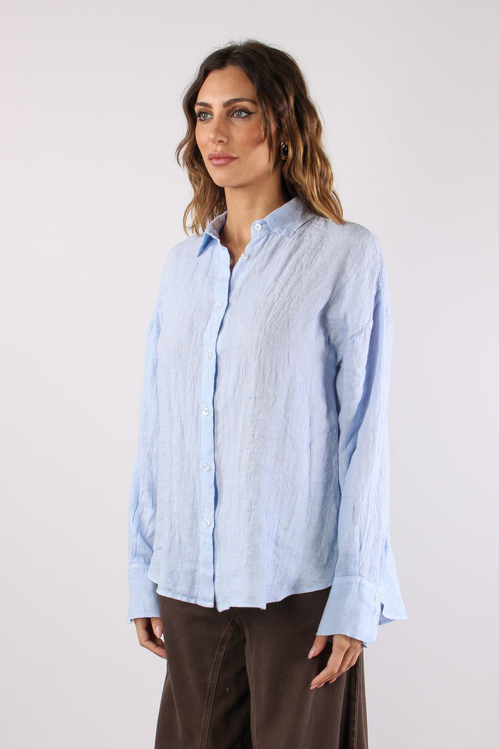 Camicia Lino Retro Fiocchi Azzurro-3