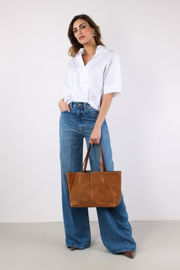 Camicia M/m Effetto Polo Bianco