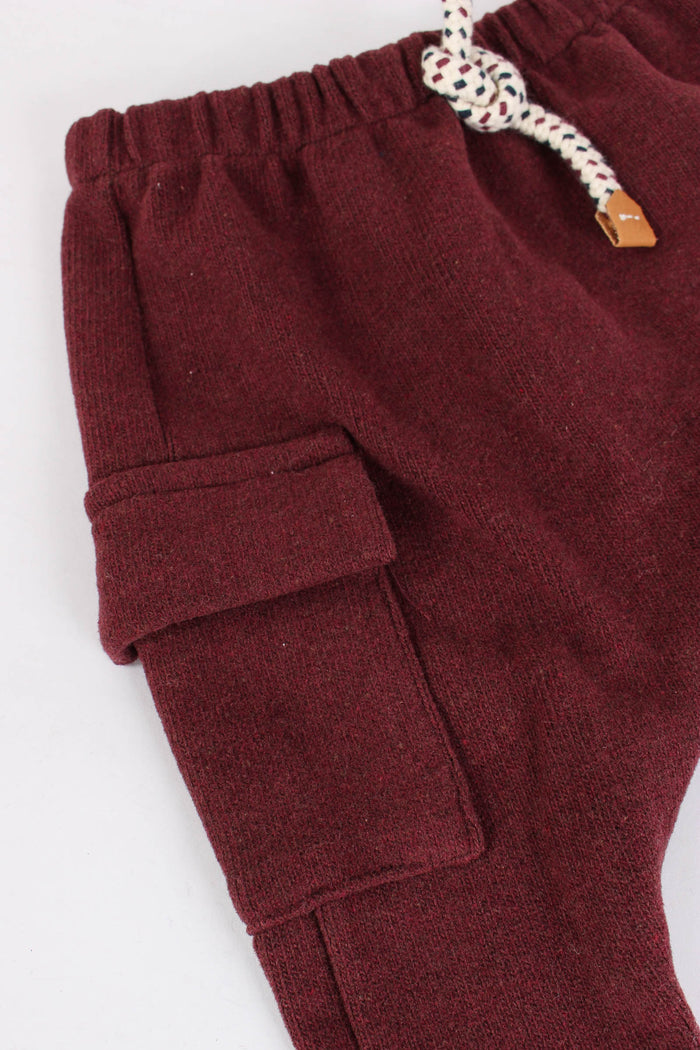 Pantalone Caldo Cotone Melanzana-3