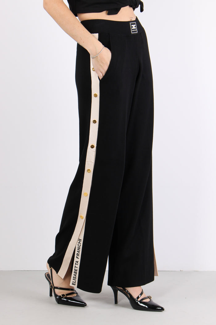 Pantalone Palazzo Maglia Argilla/burro-3