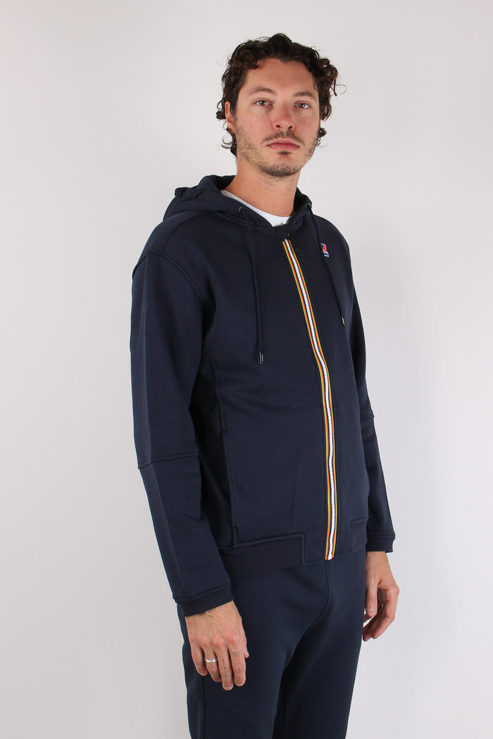 Felpa Cappuccio Cotone Blue Depth-5