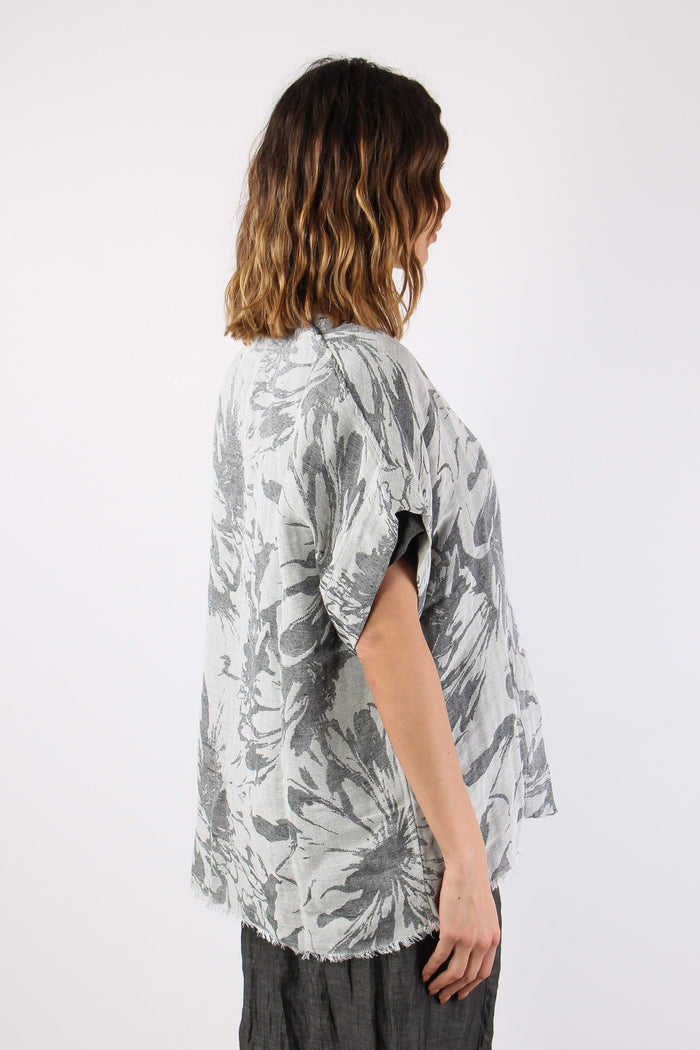 Giacca Kimono Frange Fantasia Sabbia/canna Fucile-6