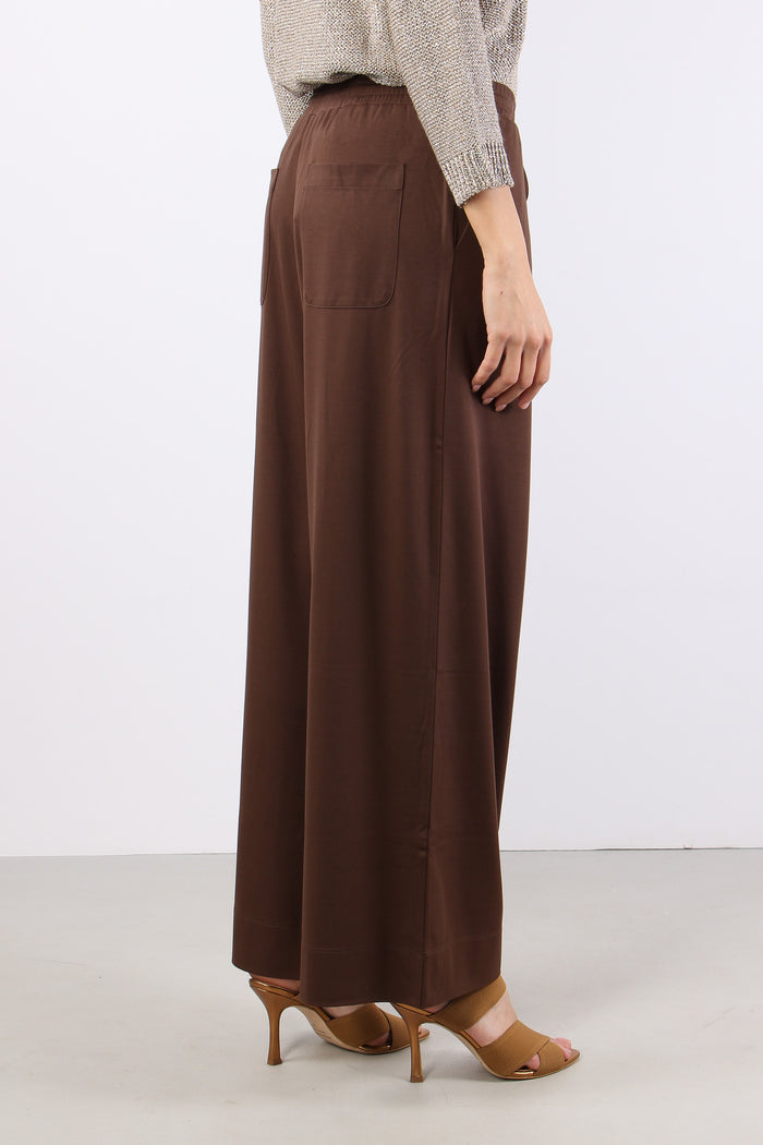 Modico Pantalone Cropped Punto Cioccolato-5