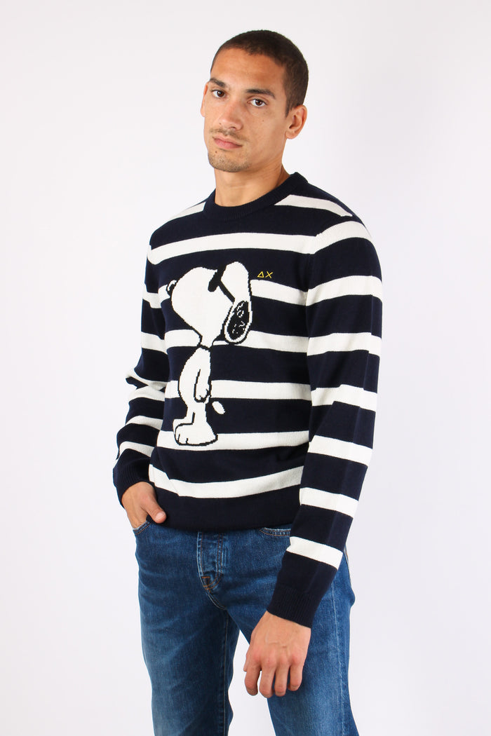 Maglia Riga Snoopy Navy/bianco-5