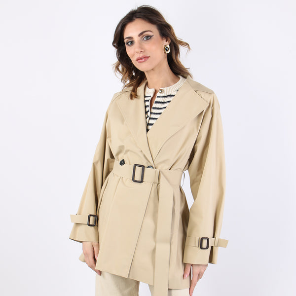 Wkdovatta Trench Medio Beige-2