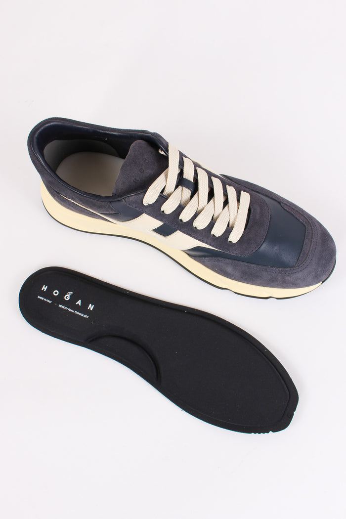 Sneaker Hyperlight Camoscio Blu/bianco-5