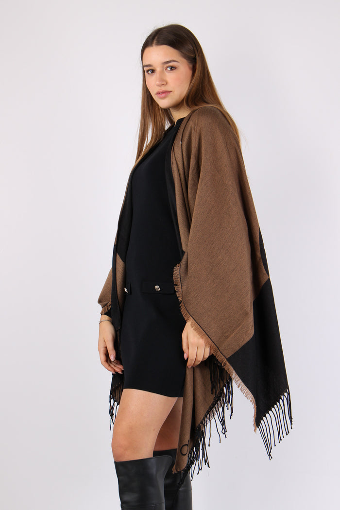 Poncho Oval Monogram Cammello-3