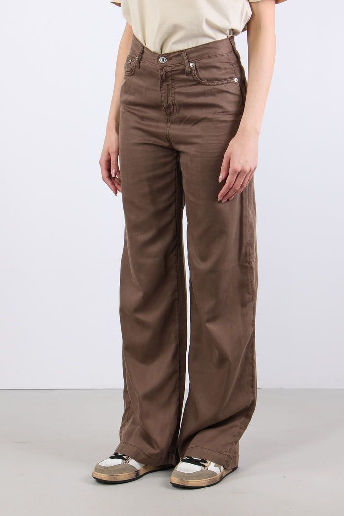 Denim Flare Tencell Brown-5