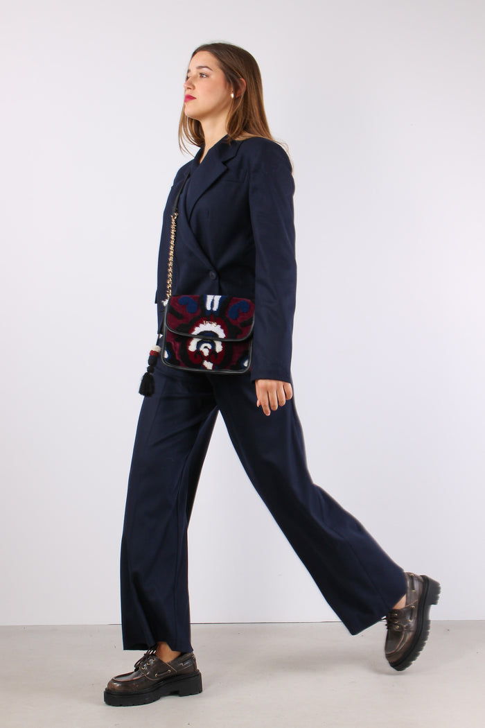 Giacca Corta Doppiopetto Flane Blu-5