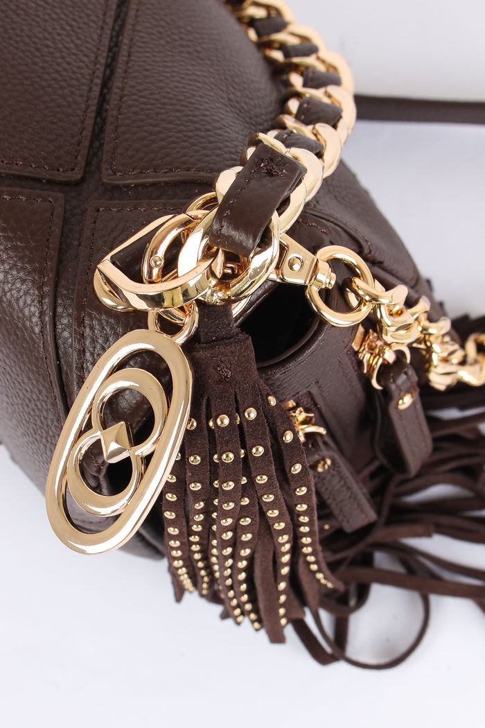 Tracolla Media Frange Brown-8