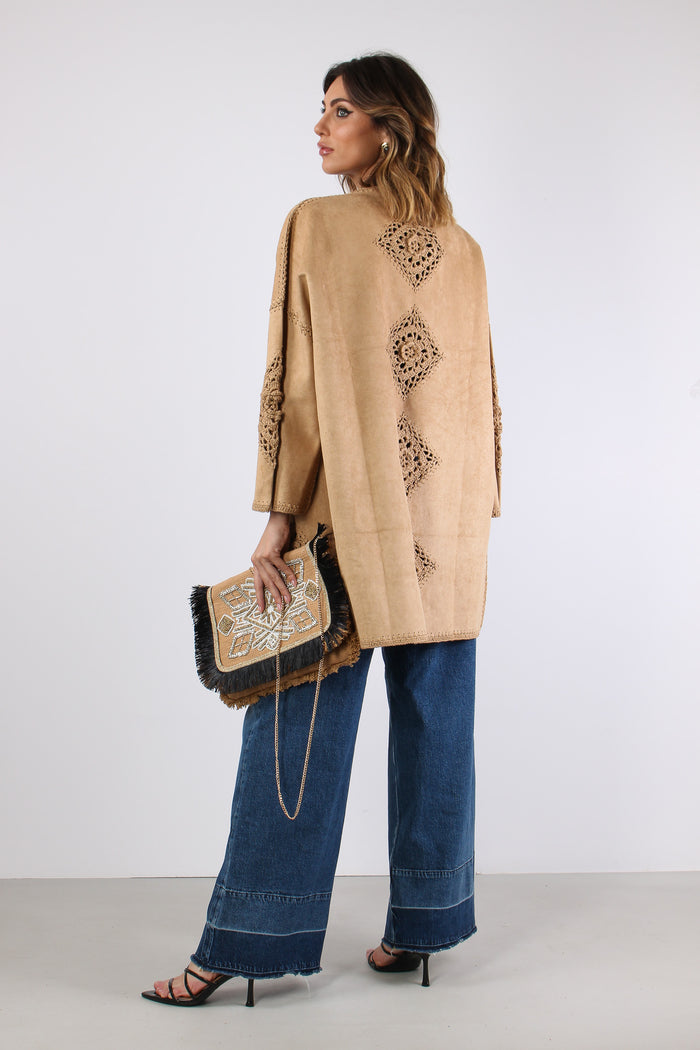 Kimono Eco Suede Ricami Suede-7