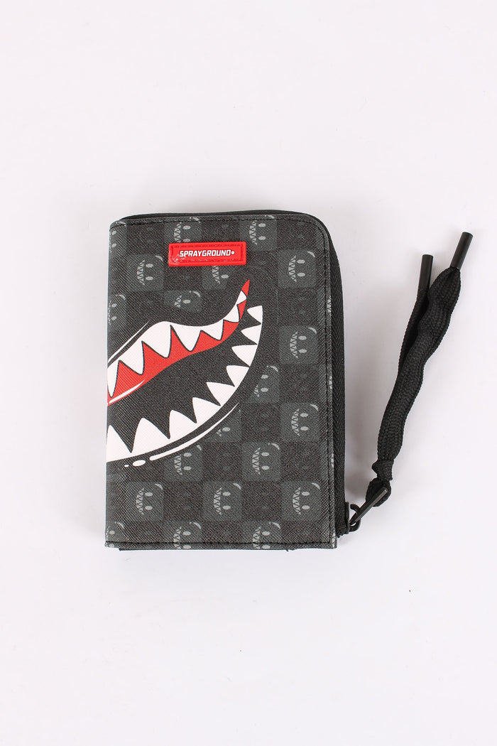 Wallet Shark In Paris Check Nero-4