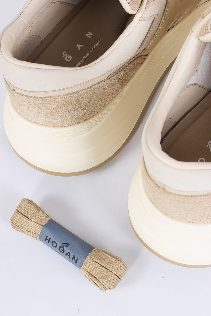 Sneaker Platform Scamosciata Avorio/beige-7