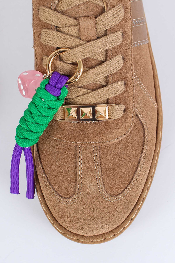 Sneakers Camoscio Borchie Cuoio-8