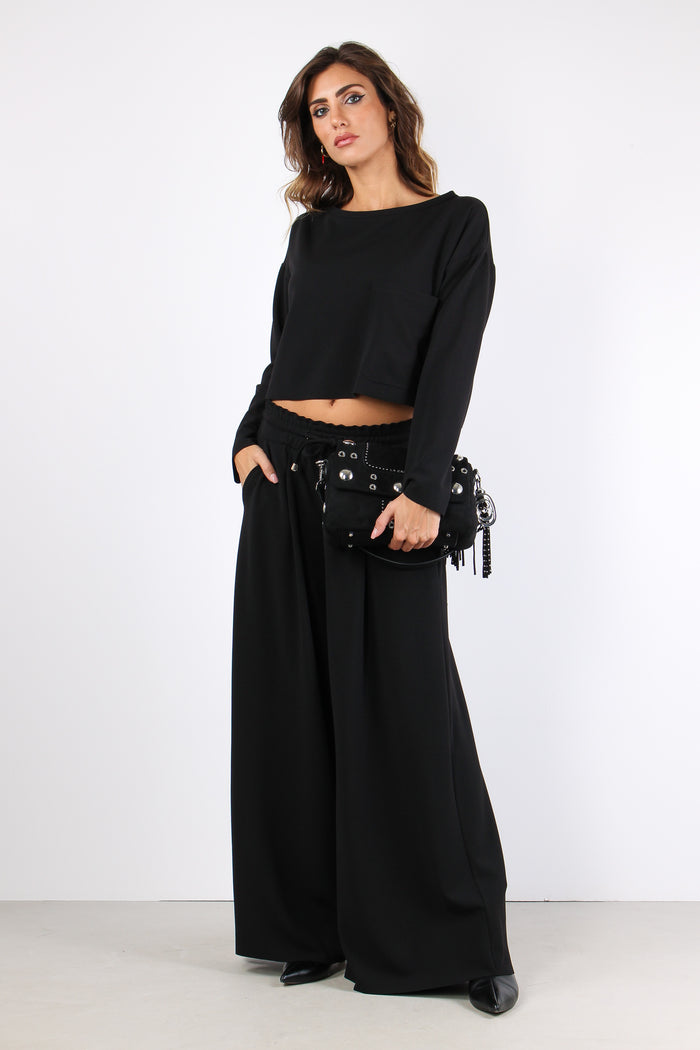 Felpa Scuba Maxi Tasca Nero