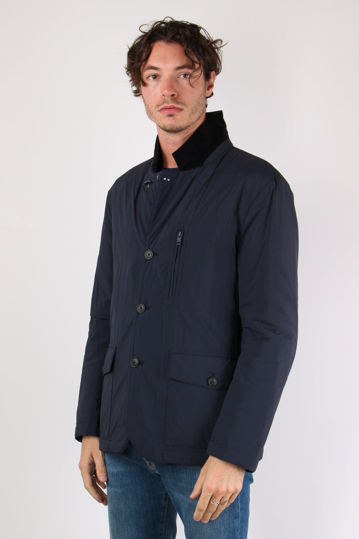 Giubbotto Leggero Colletto Blu-6