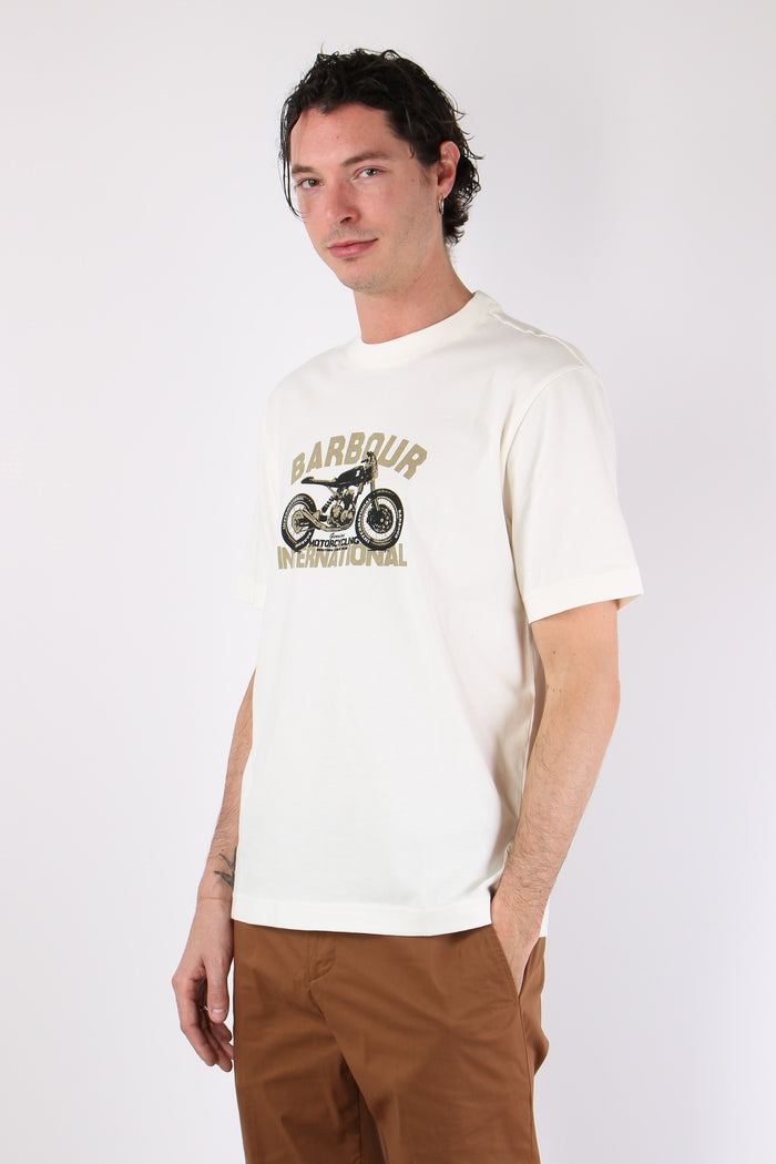 T-shirt Stampa Motorcycling Whisper White-3
