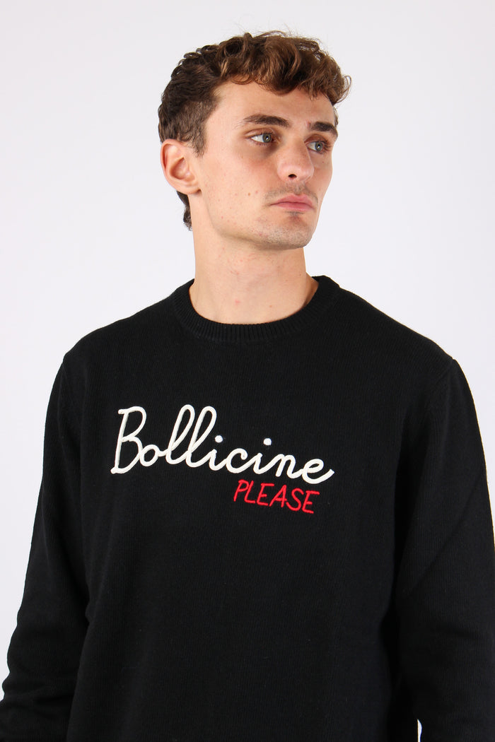 Maglia Girocollo Ricamo Bollicine Please-6