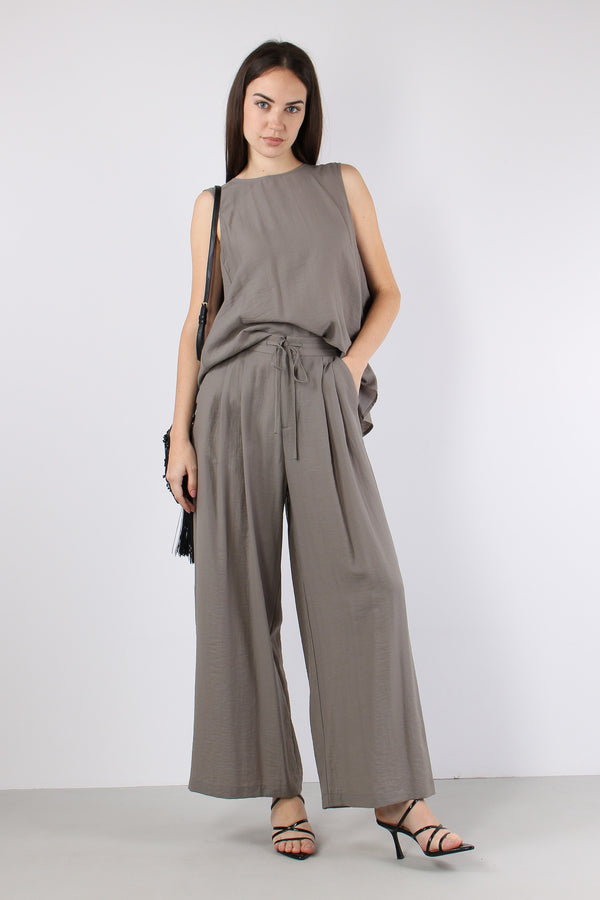 Pantalone Palazzo Elastico Grigio