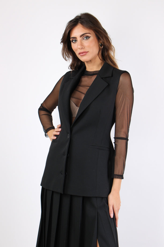 Gilet 3 Bottoni Nero-6