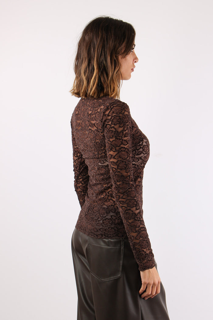T-shirt M/l Pizzo Ciniglia Moro-7