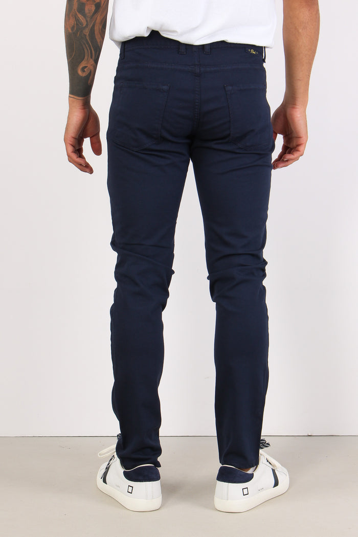 Pantalone Gabardina Modal Blu-4