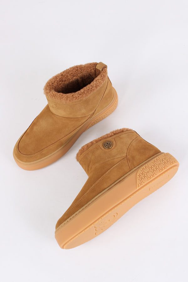 Yoko Mid Sneakers Suede Cognac-2