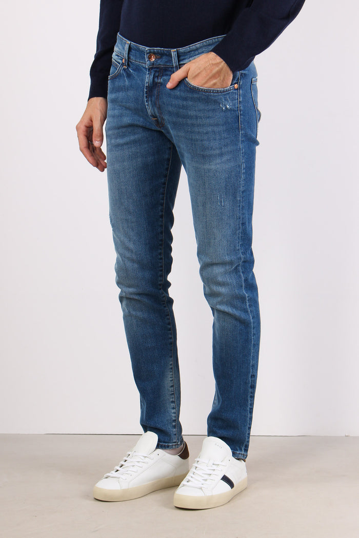 Denim Slim Fit Micro Rotture Denim-6