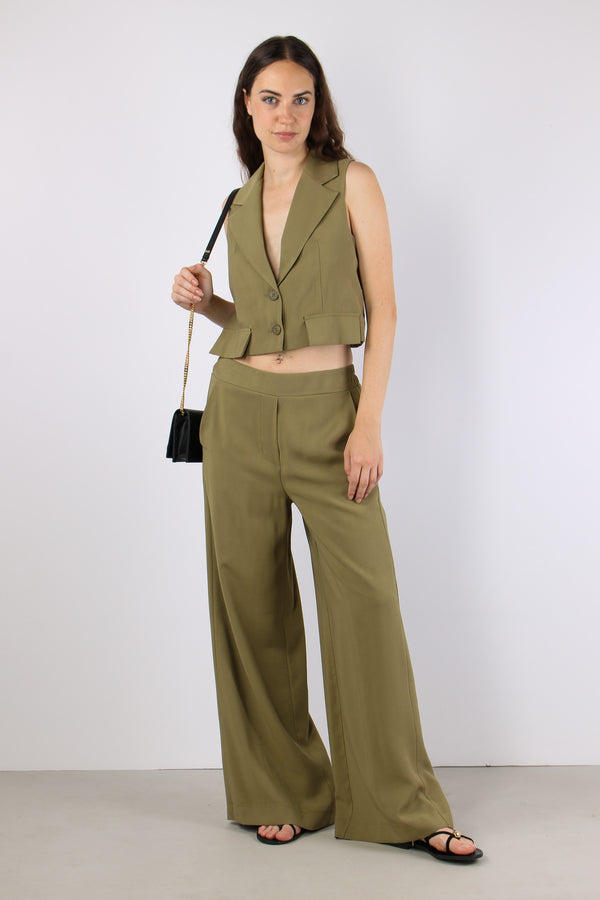 Gilet Cropped Misto Viscosa Salvia-2