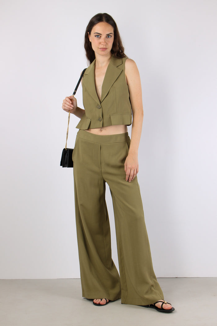 Gilet Cropped Misto Viscosa Salvia-2