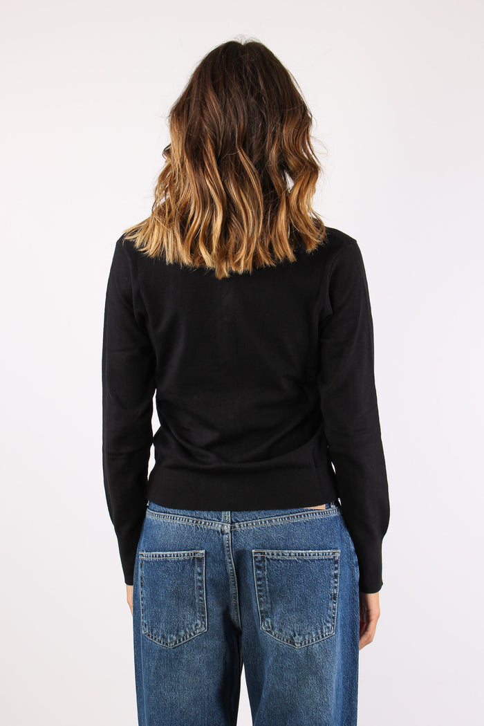 Cardigan Viscosa Nero-3