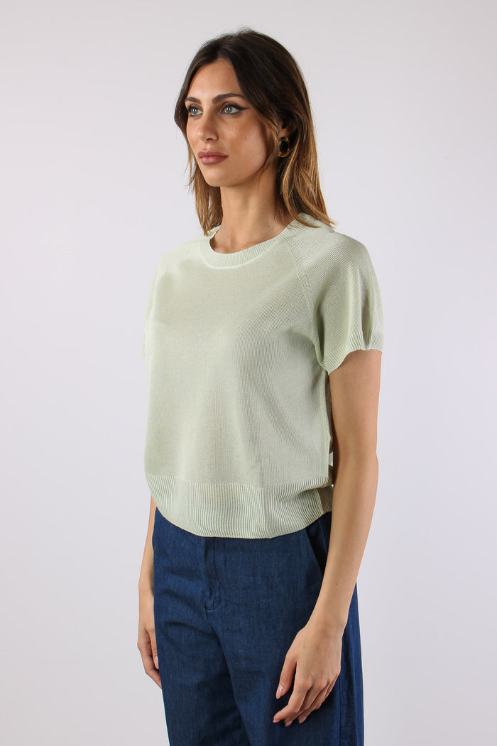 Maglia M/m Filo Cotone Menta-3