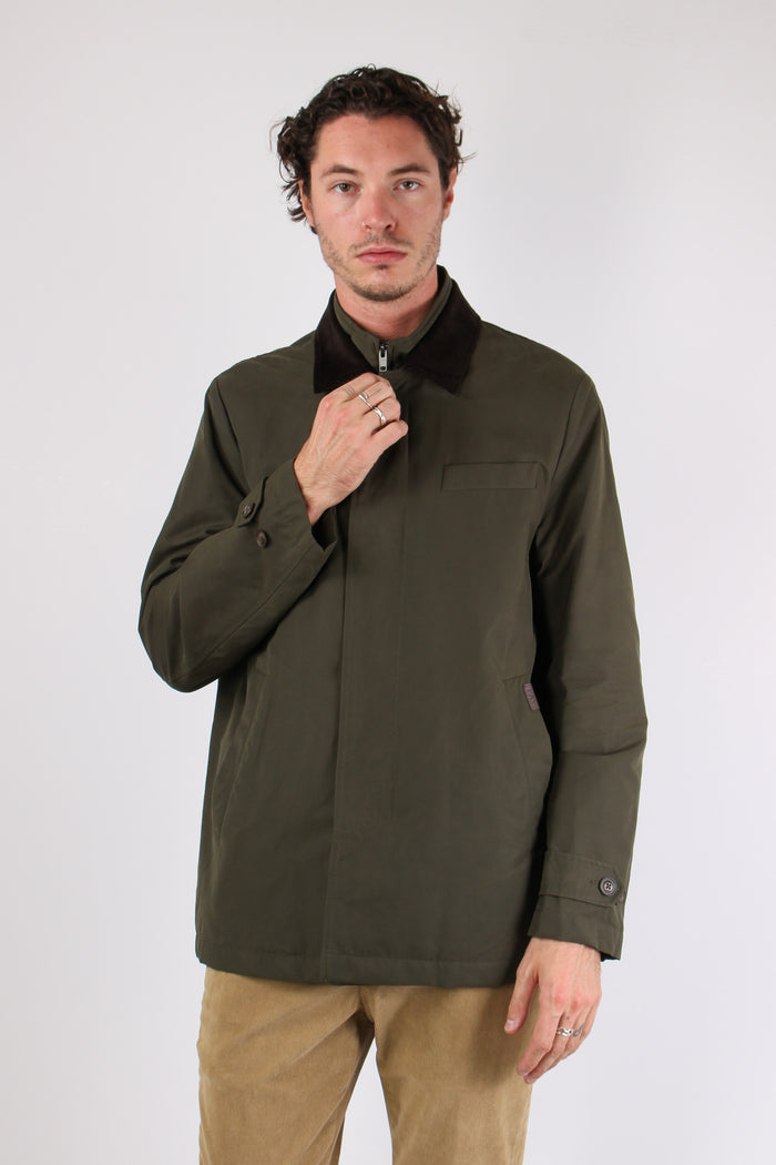 Cappotto Morning Corto Canvas Militare-4