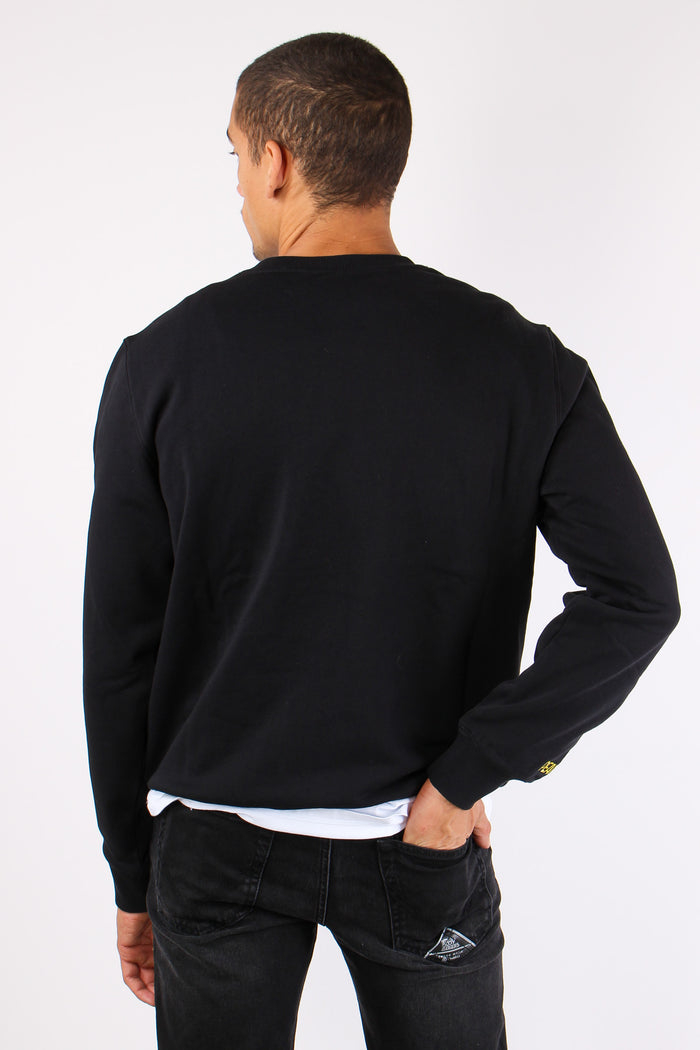 Felpa Logo Piccolo Laterale Nero-3