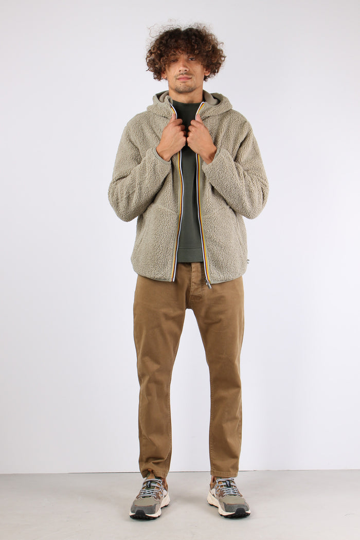 Felpa Teddy Reversibile Green Oak-9