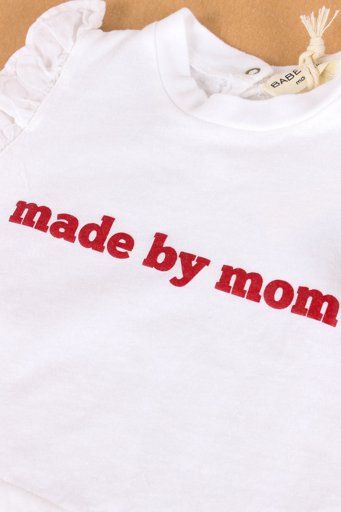 T-shirt Stampa Spalla Frappa Bianco/red-4